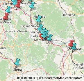 Mappa Via Mincio, 52025 Montevarchi AR, Italia (21.378)
