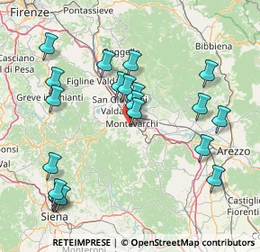 Mappa Via Mincio, 52025 Montevarchi AR, Italia (17.575)