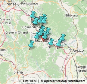 Mappa Via Mincio, 52025 Montevarchi AR, Italia (8.91588)