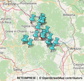Mappa Via Mincio, 52025 Montevarchi AR, Italia (8.9855)