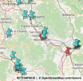 Mappa Via Mincio, 52025 Montevarchi AR, Italia (23.745)