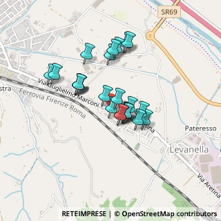 Mappa Via Marconi Di Fr. Conc. Ford Di Mella, 52025 Montevarchi AR, Italia (0.35417)