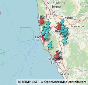 Mappa 57128 Livorno LI, Italia (10.55111)