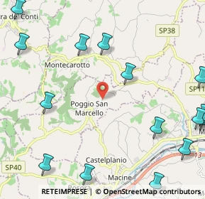 Mappa 60030 Poggio San Marcello AN, Italia (3.25867)