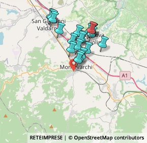 Mappa Via Trebbia, 52025 Montevarchi AR, Italia (3.1255)