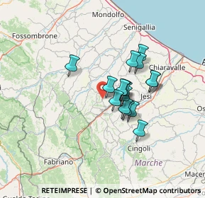 Mappa Via Sobborgo, 60030 Poggio San Marcello AN, Italia (9.78375)