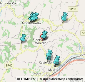 Mappa Via Sobborgo, 60030 Poggio San Marcello AN, Italia (1.872)