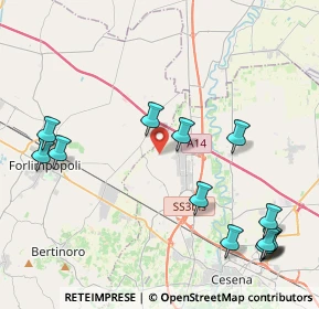 Mappa Via Cá Venturelli, 47032 Santa Maria Nuova FC, Italia (5.44643)