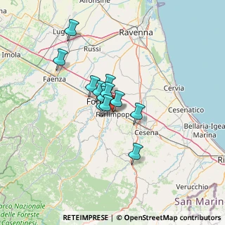 Mappa Via Emilia per Forlí, 47034 Forlimpopoli FC, Italia (9.10083)