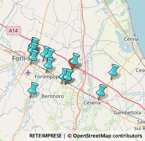 Mappa Via Santa Crusa, 47032 Santa Maria Nuova FC, Italia (7.04533)