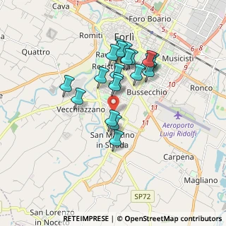 Mappa Via Giuseppe Raboni, 47121 Forlì FC, Italia (1.5105)