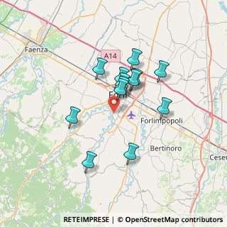Mappa Via Luigi Taddei, 47121 Forlì FC, Italia (5.69462)