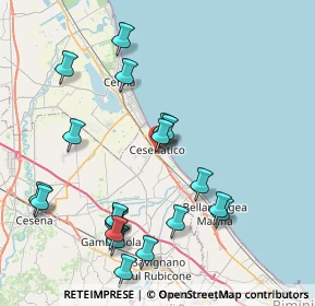 Mappa Via Aurelio Saffi, 47042 Cesenatico FC, Italia (8.964)