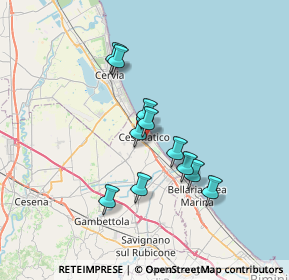 Mappa Viale Luigi Negrelli, 47042 Cesenatico FC, Italia (5.74364)