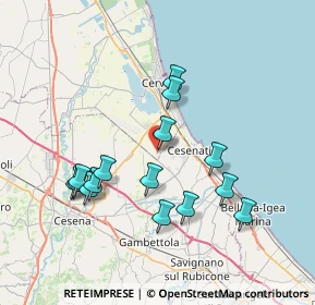 Mappa Via Visdomina, 47042 Cesenatico FC, Italia (7.34733)