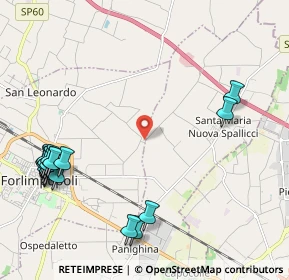 Mappa Via Bevano, 47032 Forlimpopoli FC, Italia (2.854)