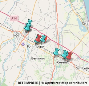 Mappa Via Bevano, 47032 Forlimpopoli FC, Italia (6.68273)