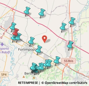 Mappa Via Bevano, 47032 Forlimpopoli FC, Italia (4.9835)