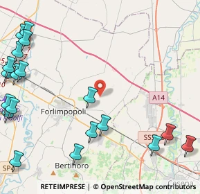 Mappa Via Bevano, 47032 Forlimpopoli FC, Italia (6.718)