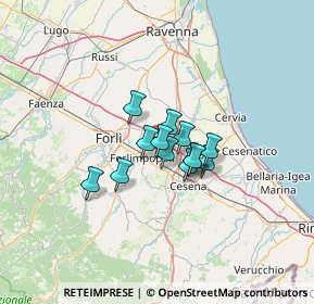 Mappa Via Bevano, 47032 Forlimpopoli FC, Italia (7.48154)