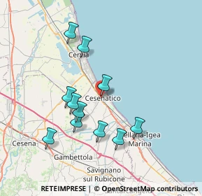 Mappa Viale Cecchini, 47042 Cesenatico FC, Italia (6.98727)