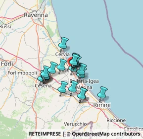 Mappa Viale Renato Serra, 47042 Cesenatico FC, Italia (9.3855)