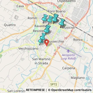 Mappa Via Enrico de Nicola, 47121 Forlì FC, Italia (1.71636)