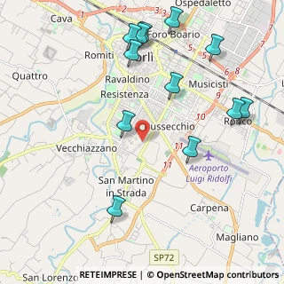 Mappa Via Ugo la Malfa, 47121 Forlì FC, Italia (2.4725)