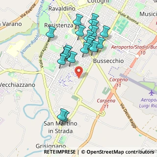 Mappa Via Enrico de Nicola, 47121 Forlì FC, Italia (0.955)