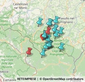 Mappa Via Isolalunga, 41027 Pievepelago MO, Italia (8.7395)