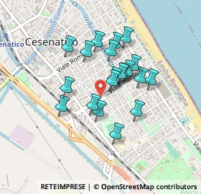 Mappa Viale Guglielmo Travisani, 47042 Cesenatico FC, Italia (0.349)