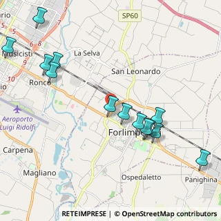 Mappa Via Emilia per Cesena fronte, 47034 Forlimpopoli FC, Italia (2.43846)