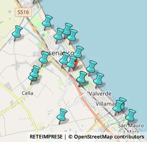 Mappa Viale Sassari, 47042 Cesenatico FC, Italia (2.064)