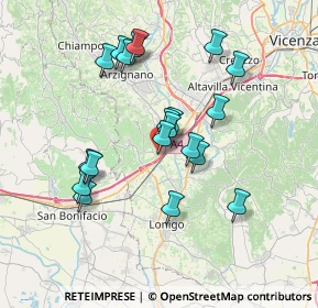 Mappa Via Lago Maggiore, 36054 Montebello Vicentino VI, Italia (6.6115)