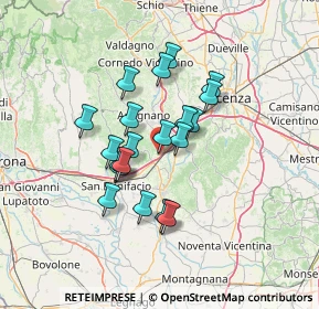 Mappa Via Lago Maggiore, 36054 Montebello Vicentino VI, Italia (10.62)