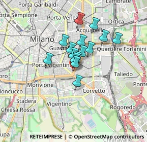 Mappa Viale Umbria, 20153 Milano MI, Italia (1.13333)