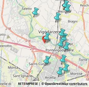 Mappa Via Tione, 35135 Padova PD, Italia (2.23714)