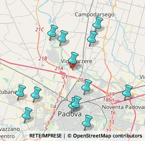 Mappa Via Tione, 35135 Padova PD, Italia (4.57923)