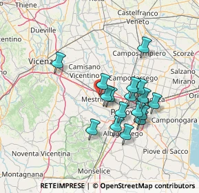 Mappa Via Bosco, 35035 Mestrino PD, Italia (11.84588)