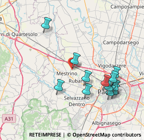 Mappa Via Bosco, 35035 Mestrino PD, Italia (7.85083)