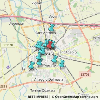 Mappa Via Ugo Ferrandi, 28100 Novara NO, Italia (1.058)