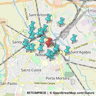 Mappa Via Ugo Ferrandi, 28100 Novara NO, Italia (0.7265)
