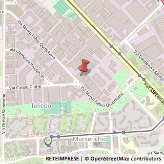 Mappa Via Marco Fabio Quintiliano, 33, 20138 Milano, Milano (Lombardia)