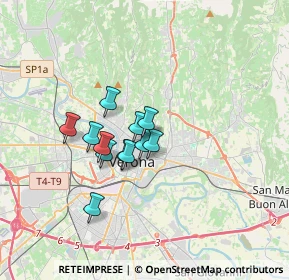 Mappa Via Fontanelle S. Stefano, 37129 Verona VR, Italia (2.33583)