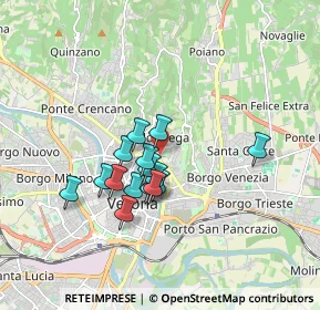 Mappa Via Fontanelle S. Stefano, 37129 Verona VR, Italia (1.344)