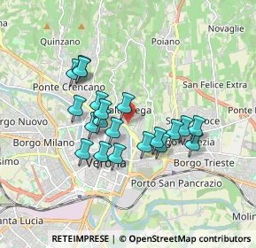 Mappa Via Fontanelle S. Stefano, 37129 Verona VR, Italia (1.4545)