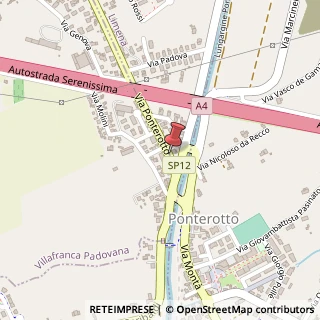 Mappa Via Ponterotto, 6, 35010 Villafranca Padovana, Padova (Veneto)
