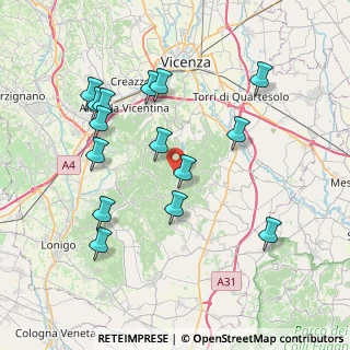 Mappa Via Bastie, 36057 Arcugnano VI, Italia (7.94533)