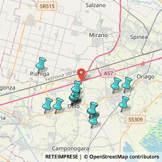 Mappa Tangenziale di Mestre, 30030 Cazzago VE, Italia (3.794)