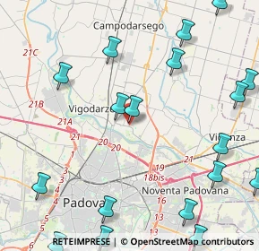 Mappa Via Dante Alighieri, 35010 Cadoneghe PD, Italia (6.2675)